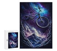 Rompecabezas 300 PCS Mountain Bike Adventure in Space -1 Rompecabezas para Adultos: Divertidos Y con Humor. Cada Pieza Es Única. Diversión Familiar Y Noche De Juegos 300 PCS