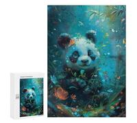 Rompecabezas 300 PCS Panda Cub Rompecabezas para Adultos Juguete Decoración De Pared Patrón De Ensamblaje Oferta como Regalos para Toda La Familia 300 PCS