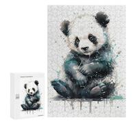 Rompecabezas 300 PCS Panda Watercolor Rompecabezas para Adultos Juguete Decoración De Pared Regalo De Cumpleaños Oferta como Regalos para Toda La Familia 300 PCS
