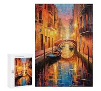 Rompecabezas 300 PCS para Adolescentes A Canal in Venice Rompecabezas Juego De Ingenio Aliviador De Estrés Desafiante para Completar 300 PCS