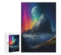 Rompecabezas 300 PCS para Adolescentes A Man Standing On Mountain Rompecabezas para Adultos Juego Familiar Una Obra De Arte como Regalo para Toda La Familia 300 PCS