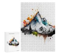 Rompecabezas 300 PCS para Adolescentes Abstract Mountain Landscape Artwork Rompecabezas para Adultos Juego Familiar Una Obra De Arte como Regalo para Toda La Familia 300 PCS
