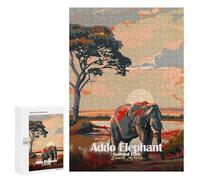 Rompecabezas 300 PCS para Adolescentes Addo Elephant National Park South Africa Rompecabezas para Adultos Juguetes DIY para La Diversión Familiar Ayuda A Ejercitar El Cerebro 300 PCS