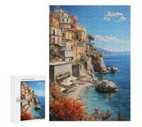 Rompecabezas 300 PCS para Adolescentes Amalfi Coast Vista Rompecabezas para Adultos Juguetes DIY para La Diversión Familiar Ayuda A Ejercitar El Cerebro 300 PCS
