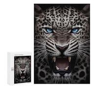 Rompecabezas 300 PCS para Adolescentes Angry Jaguar Face Animal Rompecabezas para Adultos Juego Práctico Arte De Pared Desafiante De Completar 300 PCS