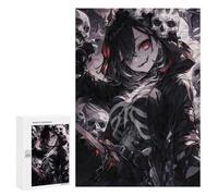 Rompecabezas 300 PCS para Adolescentes Anime Girl with Skulls Rompecabezas para Adultos Juguetes DIY para La Diversión Familiar Ayuda A Ejercitar El Cerebro 300 PCS