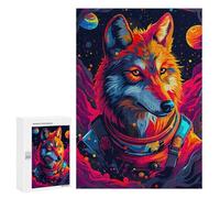 Rompecabezas 300 PCS para Adolescentes Astronaut Wolf Space Rompecabezas para Adultos Juego Práctico Pero Divertido Y Humorístico Regalo De Cumpleaños, Regalos, 300 PCS