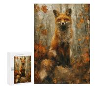 Rompecabezas 300 PCS para Adolescentes Autumn Fox in Forest-2 Rompecabezas para Adultos para La Diversión Familiar Ayuda A Ejercitar El Cerebro Hermoso Juego De Diseño 300 PCS