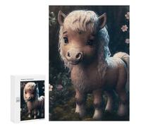 Rompecabezas 300 PCS para Adolescentes Baby Animal Pony Rompecabezas para Adultos Juegos Familiares Carrera De Velocidad De Manos para Cumpleaños, Navidad 300 PCS