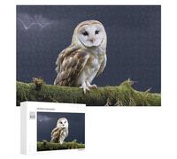 Rompecabezas 300 PCS para Adolescentes Barn Owl in Stormy Sky Rompecabezas para Adultos Juegos Relajantes Decoración del Hogar Cumpleaños Y Navidad 300 PCS