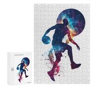 Rompecabezas 300 PCS para Adolescentes Basketball Galaxy Silhou Rompecabezas para Adultos Juego Familiar Una Obra De Arte como Regalo para Toda La Familia 300 PCS