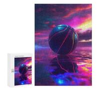 Rompecabezas 300 PCS para Adolescentes Basketball Sport Neon Rompecabezas para Adultos Juego Familiar Una Obra De Arte como Regalo para Toda La Familia 300 PCS