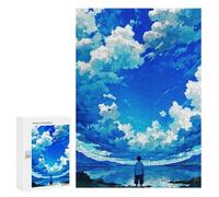 Rompecabezas 300 PCS para Adolescentes Beautiful Sky Boy Rompecabezas Juego De Ingenio Aliviador De Estrés Desafiante para Completar 300 PCS