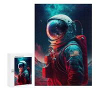 Rompecabezas 300 PCS para Adolescentes Beyond The Stars Astronaut Rompecabezas para Adolescentes Juguetes DIY Decoración De Pared Ayuda A Ejercitar El Cerebro 300 PCS