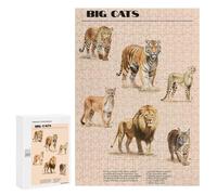 Rompecabezas 300 PCS para Adolescentes Big Cats Rompecabezas DIY Juguetes Una Obra De Arte como Regalo para Toda La Familia 300 PCS