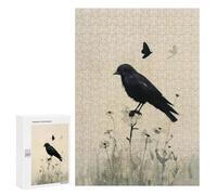 Rompecabezas 300 PCS para Adolescentes Black Crow and Butterflies Rompecabezas para Adultos Juguete Decoración De Pared Difícil Difícil Desafiante De Completar 300 PCS