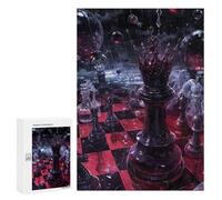 Rompecabezas 300 PCS para Adolescentes Bloody Crimson Chess Rompecabezas para Adultos Juego Práctico Arte De Pared Desafiante De Completar 300 PCS