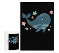 Rompecabezas 300 PCS para Adolescentes Blue Whale Cute Kids Whale Rompecabezas DIY Juguetes Una Obra De Arte como Regalo para Toda La Familia 300 PCS