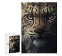 Rompecabezas 300 PCS para Adolescentes Bobcat The Big Cat Rompecabezas Juego De Ingenio Aliviador De Estrés Desafiante para Completar 300 PCS