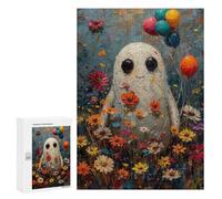 Rompecabezas 300 PCS para Adolescentes Boho Ghost Floral Nature Rompecabezas para Adultos Juego Práctico Decoración del Hogar Cumpleaños Y Navidad 300 PCS