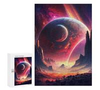 Rompecabezas 300 PCS para Adolescentes Brilliant Cosmos Sunset Rompecabezas para Adultos Juego Práctico Pero Divertido Y Humorístico para Cumpleaños, Navidad 300 PCS