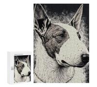 Rompecabezas 300 PCS para Adolescentes Bull Terrier Dog Drawing Rompecabezas para Adultos Juguete Decoración De Pared Difícil Difícil Desafiante De Completar 300 PCS