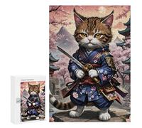 Rompecabezas 300 PCS para Adolescentes Cat Kimono Japan Rompecabezas para Adultos Juguete Decoración De Pared Difícil Difícil Desafiante De Completar 300 PCS