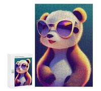 Rompecabezas 300 PCS para Adolescentes Chill Panda with Shades Rompecabezas para Adultos Juego Práctico Regalo De Cumpleaños Regalo De Cumpleaños, Regalos, 300 PCS