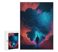 Rompecabezas 300 PCS para Adolescentes Clouds of Color A Digital Artwork Rompecabezas para Adultos Juego Familiar Decoración del Hogar para Cumpleaños, Navidad 300 PCS