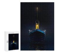 Rompecabezas 300 PCS para Adolescentes Cold Night on The Sea Rompecabezas Juego De Ingenio Aliviador De Estrés Desafiante para Completar 300 PCS