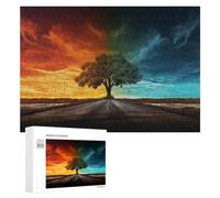 Rompecabezas 300 PCS para Adolescentes Colorful Sky Road to Nowhere Rompecabezas para Adultos Juegos Divertidos Una Obra De Arte Ayuda A Ejercitar El Cerebro 300 PCS