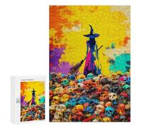 Rompecabezas 300 PCS para Adolescentes Colorful Witch Painting Rompecabezas para Adolescentes Análisis Y Lógica Entrena Tu Cerebro Y Tus Manos Juego De Desafío Único 300 PCS