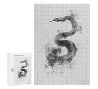 Rompecabezas 300 PCS para Adolescentes Coral Snake Watercolor Rompecabezas para Adolescentes Juguetes DIY Decoración De Pared Ayuda A Ejercitar El Cerebro 300 PCS