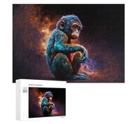 Rompecabezas 300 PCS para Adolescentes Cosmic Monkey A Journey Through Space Rompecabezas para Adolescentes Juegos Divertidos Ensamblaje De Patrones Ayuda Al Cerebro A Ejercitarse 300 PCS