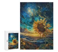 Rompecabezas 300 PCS para Adolescentes Cosmic Sunflower Landscape-1 Rompecabezas para Adultos Mejora La Memoria Interacción Entre Padres E Hijos Juguete Juego Intelectual 300 PCS