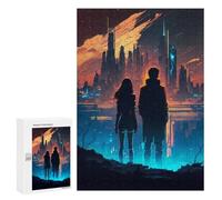 Rompecabezas 300 PCS para Adolescentes Couple Night City Life Rompecabezas para Adultos Juego Práctico Pero Divertido Y Humorístico Regalo De Cumpleaños, Regalos, 300 PCS