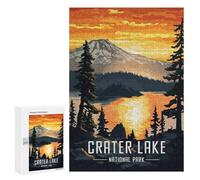 Rompecabezas 300 PCS para Adolescentes Crater Lake National Park Rompecabezas DIY Juguetes Una Obra De Arte como Regalo para Toda La Familia 300 PCS