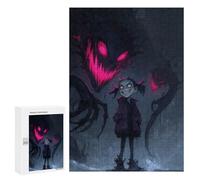 Rompecabezas 300 PCS para Adolescentes Creepy Girl with Shadow Monster Rompecabezas para Adultos Juego Práctico Decoración del Hogar Cumpleaños Y Navidad 300 PCS