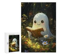 Rompecabezas 300 PCS para Adolescentes Cute Ghost Reading Rompecabezas para Adultos Juego Práctico Regalo De Cumpleaños Regalo De Cumpleaños, Regalos, 300 PCS