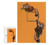 Rompecabezas 300 PCS para Adolescentes Cute Red Panda Playing Rompecabezas para Adultos Juguete Decoración De Pared Difícil Difícil Desafiante De Completar 300 PCS