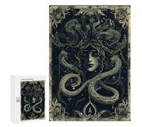 Rompecabezas 300 PCS para Adolescentes Dark Medusa Rompecabezas Juegos Familiares Ensamblaje De Patrones Cumpleaños Y Navidad 300 PCS