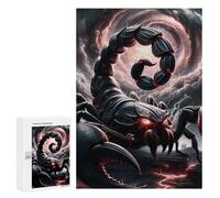 Rompecabezas 300 PCS para Adolescentes Dark Scorpio Rising Rompecabezas Juegos Relajantes Mejora La Memoria Oferta como Regalos para Toda La Familia 300 PCS