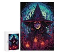 Rompecabezas 300 PCS para Adolescentes Dark Witch's Enigma Rompecabezas para Adultos Juegos Relajantes Decoración Interacción Entre Padres E Hijos 300 PCS