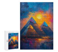 Rompecabezas 300 PCS para Adolescentes Dessert Egypt Pyramids Rompecabezas Juegos Familiares Ensamblaje De Patrones Cumpleaños Y Navidad 300 PCS