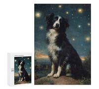 Rompecabezas 300 PCS para Adolescentes Dog Under The Stars Rompecabezas para Adultos Juego Familiar Una Obra De Arte como Regalo para Toda La Familia 300 PCS