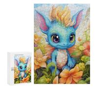 Rompecabezas 300 PCS para Adolescentes Dragon in A Garden of Flowers Rompecabezas para Adolescentes Juegos Divertidos Ensamblaje De Patrones Ayuda Al Cerebro A Ejercitarse 300 PCS