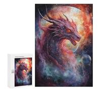 Rompecabezas 300 PCS para Adolescentes Dragon In The Universe Rompecabezas Juegos Familiares Ensamblaje De Patrones Cumpleaños Y Navidad 300 PCS