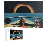 Rompecabezas 300 PCS para Adolescentes Eclipse Over Ocean Rompecabezas para Adultos Juegos Relajantes Decoración Interacción Entre Padres E Hijos 300 PCS