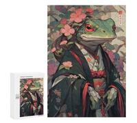Rompecabezas 300 PCS para Adolescentes Edo Frog Geisha Rompecabezas para Adultos Juego Familiar Decoración del Hogar para Cumpleaños, Navidad 300 PCS