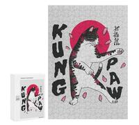 Rompecabezas 300 PCS para Adolescentes Edo Kungo Fu Black Cat Rompecabezas para Adultos Juego Familiar Una Obra De Arte como Regalo para Toda La Familia 300 PCS